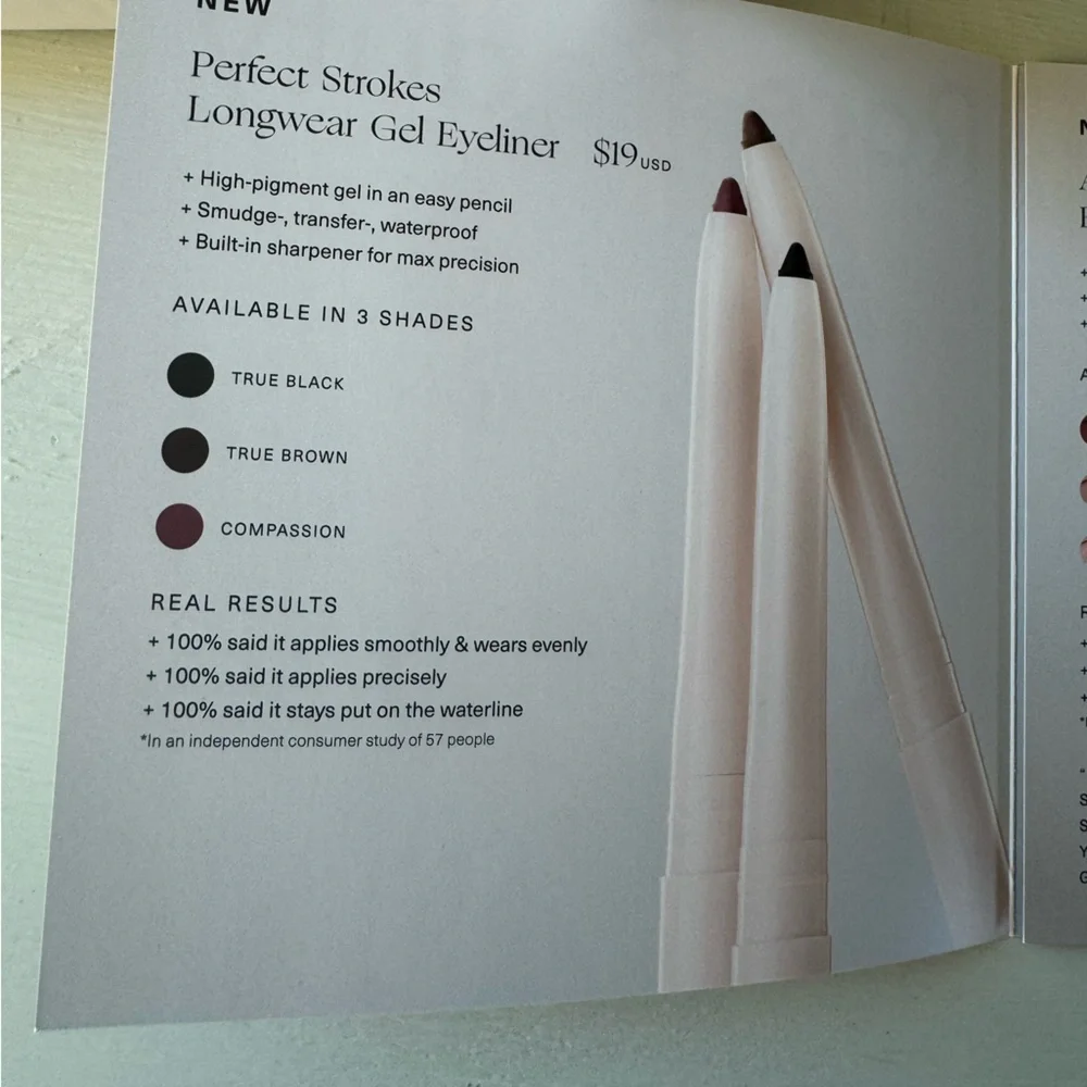 Rare Beauty Perfect Strokes Longwear Gel Eyeliner True Black Brown Compassion
